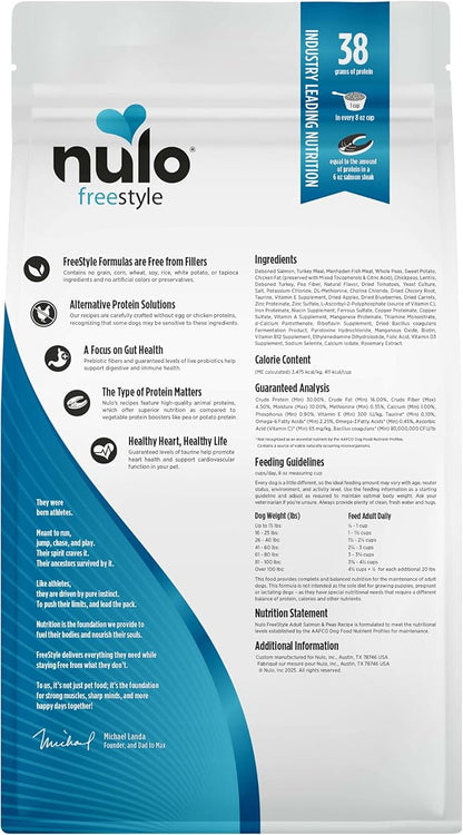 Nulo Freestyle Adult Dog Food, Premium All Natural Grain-Free Dry Small Kibble Dog Food, with BC30 Probiotic for Healthy Digestion, and High Animal-Based Protein with no Chicken or Egg Alternatives