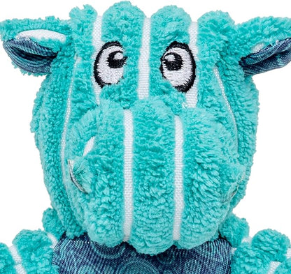 KONG Floppy Knots - Durable No‑Stuffing Squeaky Rope & Plush Dog Toy - for Teething, Playing (Hippo, X-Small)