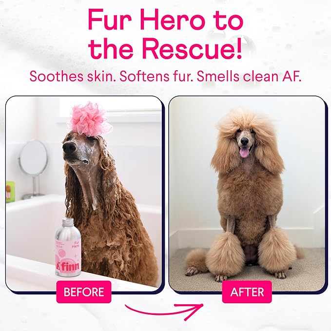 Fur Hero Oatmeal Dog Shampoo for Itchy Skin & Allergies - Soothing Relief w/Colloidal Oatmeal, Aloe & Chamomile - Zero Sulfates, Parabens or Perfumes
