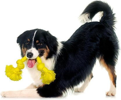 Playology Dog Toys | Dri-Tech Rope Toy Tug of War Rope for Aggressive Chewers | Medium Chicken Scented Toy - Easy to Clean and Made from Non Toxic Materials