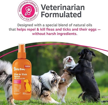 Zesty Paws Flea and Tick Spray for Dogs - Kill Fleas, Ticks & Their Eggs - Veterinarian Formulated - Soothes Itchy & Irritated Dog Skin - Cedarwood Oil, Rosemary Oil & Peppermint Oil
