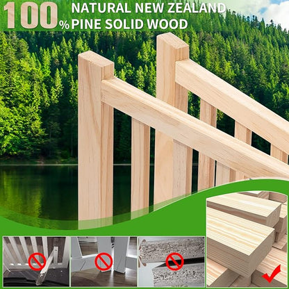 YOCAN Paint-Free Wooden Freestanding Dog Gates for The House,Doorways, Stairs,Wood Dog Fences Indoor Pet Gate,Step Over Fence-4 Panel H:23”