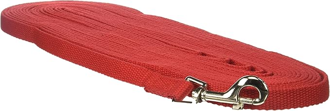 Guardian Gear Cotton Web Dog Training Lead 50'x5/8", Red