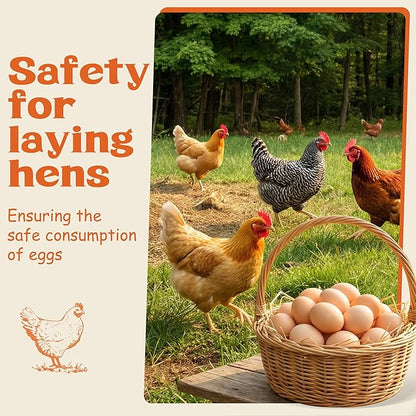 Miguelina Dewormer for Chickens and Poultry, Natural Formula, Vitamin for Roosters Turkeys, Safe for Laying Hens, 120 Tablets