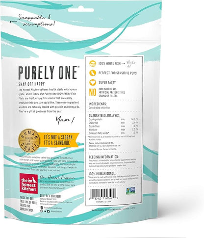 The Honest Kitchen Human Grade 100% White Fish Filets Dog Treats, 3 oz (Wishes)