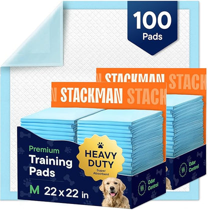 Puppy Pads Pet Pee Pads for Dogs & Puppy Training - 100 Count - Potty Pads for Dogs 22" x 22" Leak-Proof Dog Pee Pads - Quick-Dry Surface - Heavy Duty Absorbent Disposable Dog Wee Pad Bulk Pack