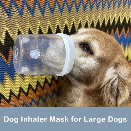 Inhaler Spacer for Large Dogs, pet aerosol Chamber with Silicone Dog mask for Large Dogs, for First aid at Home or Outdoors L