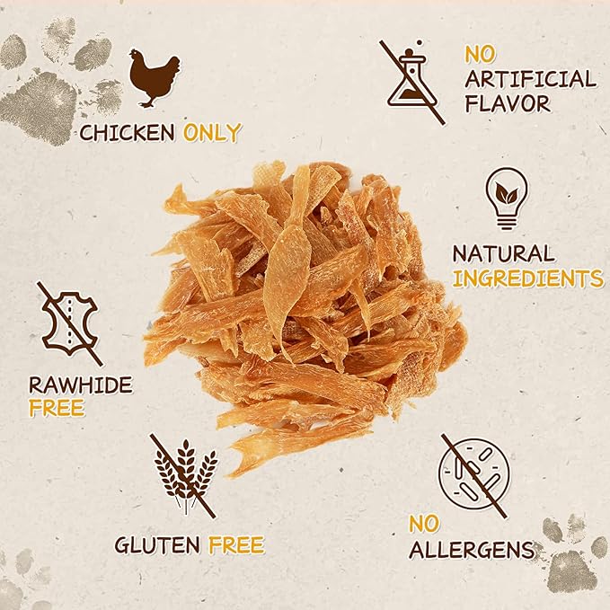 PAWUP Chicken Jerky Crisp Flakes for Dog Treats, 1% Taurine Added, 6oz (170g), Chip Jerky, High Protein Chicken Dog Training Rewards, Rawhide-Free, Gluten-Free