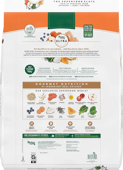 Nutro Ultra High Protein Dry Puppy Food, Chicken, Lamb and Salmon, Dry Dog Food with a Trio of Proteins, 22 lb. Bag