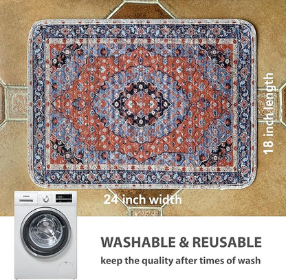 nunubaby Washable Pee Pads for Dogs, Stylish, Non-Slip and Leak-Proof Pee Pads. Reusable Potty Pads for Dogs for Crates and Floors.(Red/Floral, 18" x24" )