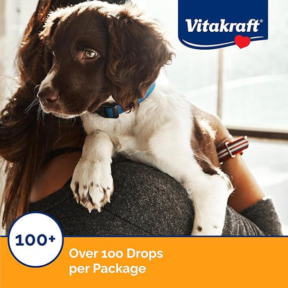 Vitakraft Drops Dog Treats - Peanut Flavor – Grain-Free Training Treats - Real Yogurt & Whey, Added Vitamins A, D3, E, B12, Riboflavin & Niacin – For All Dog Sizes & Ages – Resealable 8.8 oz Bag