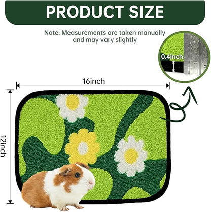 Qeils Reusable Puppy Pads for Small Dogs, Washable Pee Pads with Non-Slip , Absorbent Leakproof Mat for Crates, Playpens, Pet Beds & Whelping, Indoor Potty Training Grass Green, 16"x12", 4 Pack