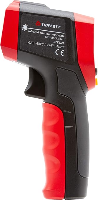Triplett IRT350 Non-Contact 12:1 Infrared Thermometer with Circular Laser Indicator, -4 to 1112°F (-20 to 600°C)