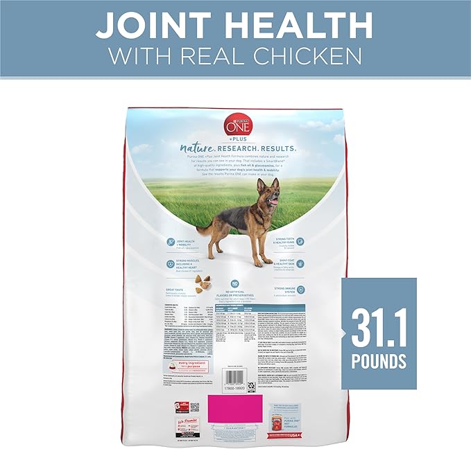 Purina ONE Plus Joint Health Formula Natural With Added Vitamins, Minerals and Nutrients Dry Dog Food - 31.1 lb. Bag