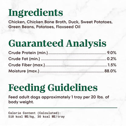 Nutro So Simple Wet Dog Food Meal Complement, Dog Food Toppers Chicken & Duck Recipe in Bone Broth, 2 oz. Trays (10 Count, Pack of 1)
