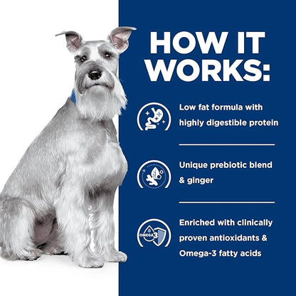 Hill's Prescription Diet i/d Low Fat Digestive Care Wet Dog Food, Rice, Vegetable, & Chicken Stew, 12.5 oz. Cans, 12-Pack