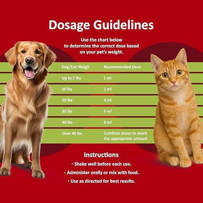Bye Bye Worms – Advanced Dewormer for Cats & Dogs | Safe & Effective Liquid Worm Treatment | Chicken Flavor (120ML)