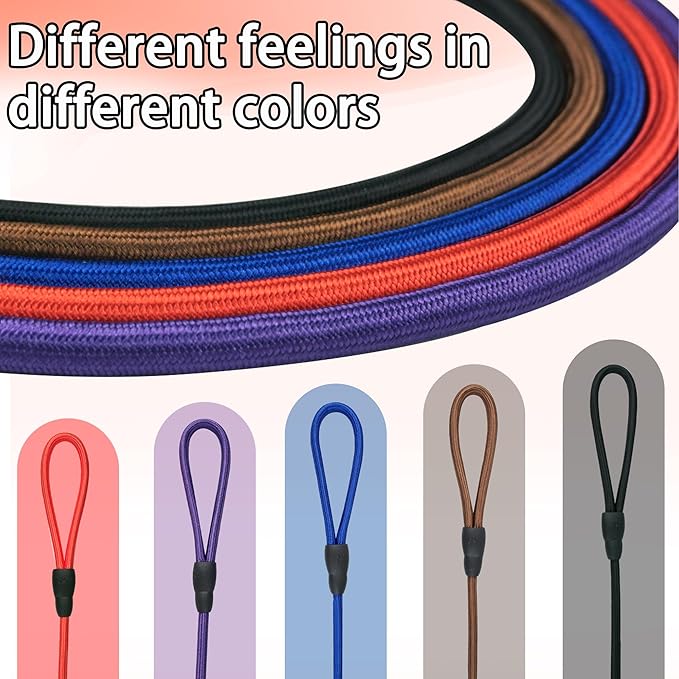 FOVRLZSE Nylon Dog Leash 5-Pack (Red/Black/Blue/Brown/Purple), 4.6FT Training Leash for Small to Medium Dogs, 10mm Braided Nylon with TPU Non-Slip Buckle, Daily Walking & Puppy Training