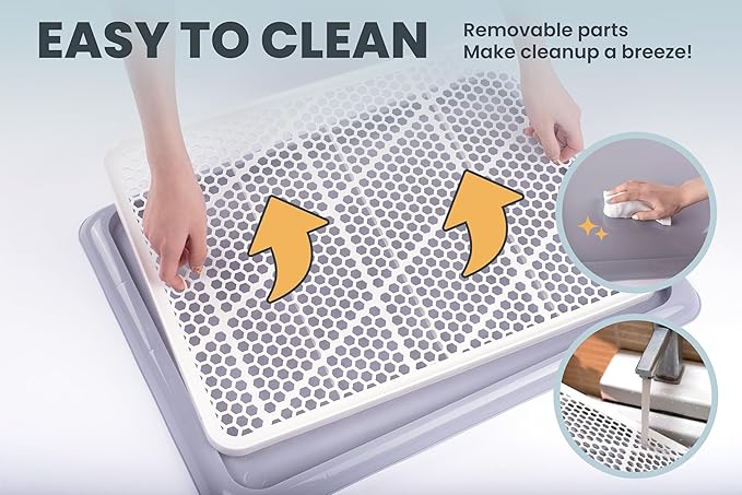Pet Awesome Dog Potty Tray/Puppy Pee Pad Holder 25”x20” Indoor Wee Training for Small and Medium Dogs