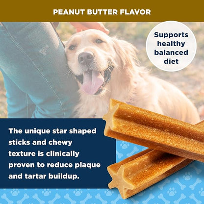 American Kennel Club Dentacare Large Breed Peanut Flavored Dental Dog Treats, Naturally Flavored, 15 Count