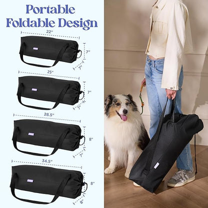 Lesure Shown on TODAY Show Soft Collapsible Dog Crate - 36 Inch Portable Travel Crate for Large Dogs Indoor & Outdoor, 4-Door Foldable Pet Kennel with Mesh Windows, Black