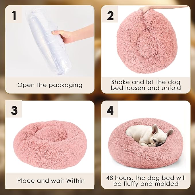 Dog Beds Large Sized Dog and Cats, 32in Pet Beds for Large Pet, Washable Indestructible Extra Large Dog Bed (Pink)