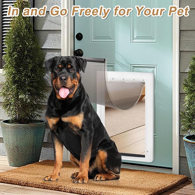 Large Dog Door Replacement Flap with Screws, Compatible with PAC11-11039, Measures 10 1/8" X 16 7/8", Doggy Door Replacement Flap, Weather Resistant and Easy to Install