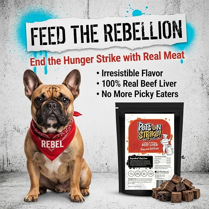 Freeze Dried Beef Liver for Dogs & Cats (18oz) – Single Ingredient Dog Treats – USA Sourced & Made – High Protein, All Natural, Grain Free – Raw Freeze-Dried Training Treats