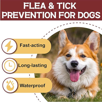 Flea and Tick Prevention for Dogs, Flea and Tick Treatment for Extra Large Dog, Flea & Tick Control, 89-132 Pounds, 6 Doses