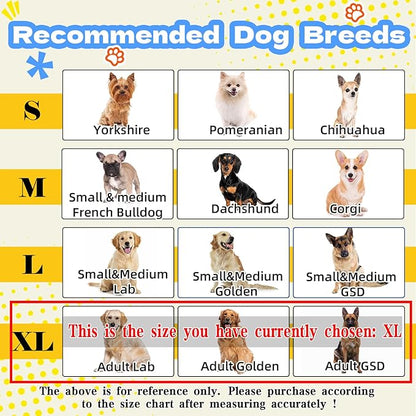 Upgraded Dog Cone Collar for Dogs After Surgery, Adjustable Dog Cone Collar for Large Medium Dogs,Breathable Elizabethan Pet Recovery Collar(Size:XL)