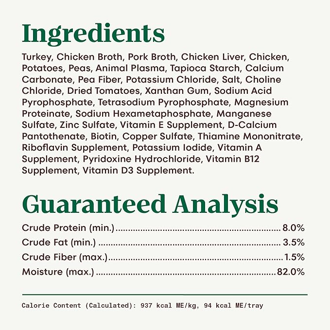 Nutro Adult Wet Dog Food, Natural Grain Free Dog Food Wet Cuts in Gravy Roasted Turkey, Potato & Pea Stew Recipe, 3.5 oz. Trays (Pack of 24)