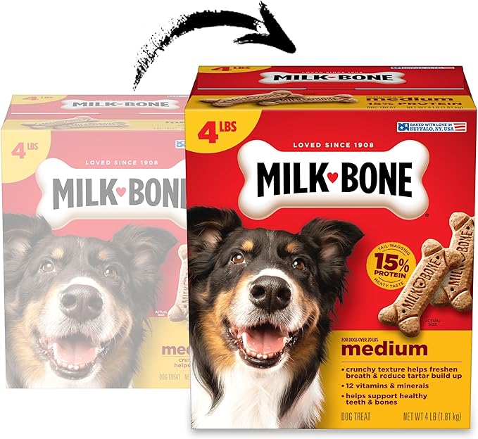Milk-Bone Original Biscuits, Medium Dog Treats, 4 Lb. Box