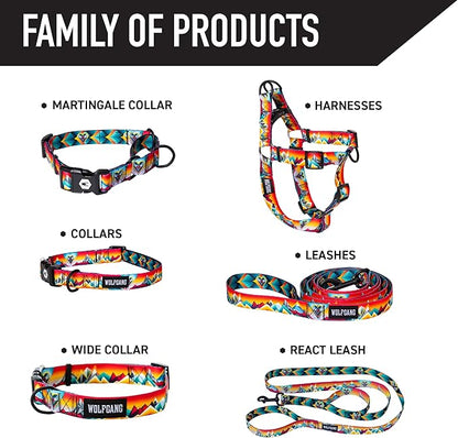 Wolfgang Heavy Duty Dog Leash, Pull-Tested for Walking & Training, MountainVibes Print, Large