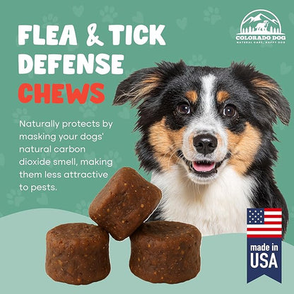 COLORADO DOG 100% Natural Flea & Tick Prevention for Dogs, Chewable – Made in USA Bacon Flavor Soft Chews – Dog Flea & Tick Treatment Control – Oral Pill Repellent Alternative for All Breeds (120 Ct)