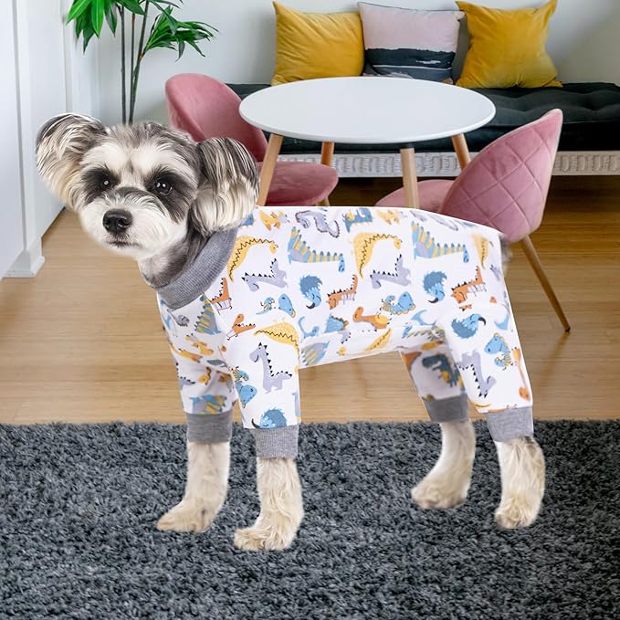 Dog Surgery Recovery Suit, Dog Onesie for Surgery Female Male Dogs, Dogs Pajamas Long Sleeve, Small Dogs Onesie, Abdominal Wound Bandages Surgical Suit, Cat Recovery Suit for Shedding Skin Disease