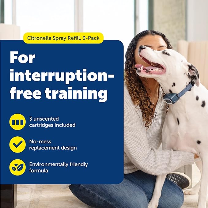 PetSafe Spray Refill - Citronella - No-Mess Replacement Cartridges Spray Dog Bark Collar Remote Training Collar - Refill Cartridge Only - 3-Pack - PAC00-16371