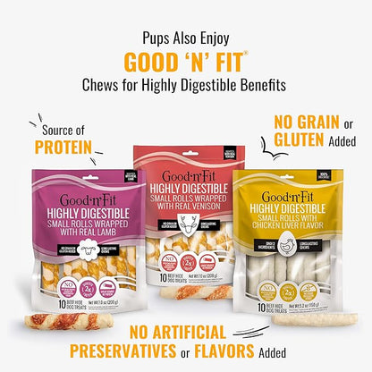 Good 'n' Tasty Triple Flavor Stacks with Cheese, 9 Ounces, Bite Sized Snacks for Dogs with Premium Chicken and Real Cheese