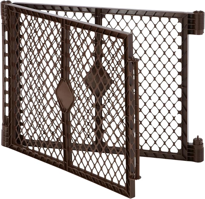 MyPet 2-Panel Extension for Petyard Passage: Made in USA. Freestanding. Increases Play Area up to 34 sq. ft. (26" Tall, Espresso)