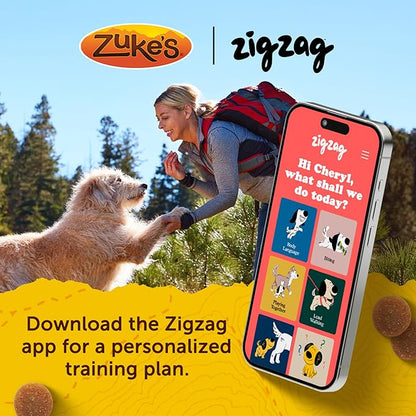 Zuke’s Mini Naturals Soft And Chewy Dog Treats For Training Pouch, Natural Treat Bites With Beef Recipe - 6 oz. Bag