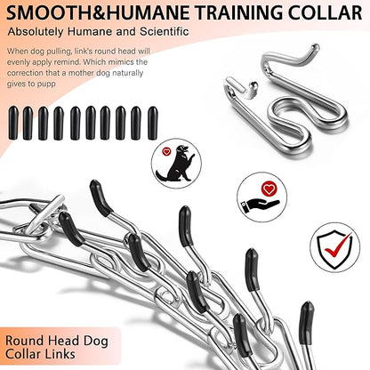 DEYACE Stainless Steel Dog Training Collar, Quick Release Buckle, Adjustable Collar for Small Dogs Neck Girth 8.5"-10.5"