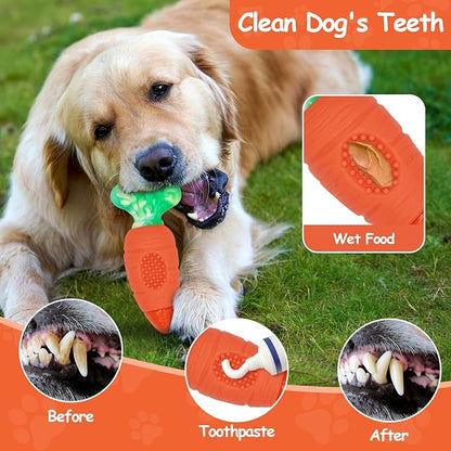 BoYoYo Tough Dog Toys for Aggressive Chewers with Squeaky, Indestructible Dog Chew Toys for Medium and Large Breeds to Keep Them Busy, Interactive Durable Dog Toy