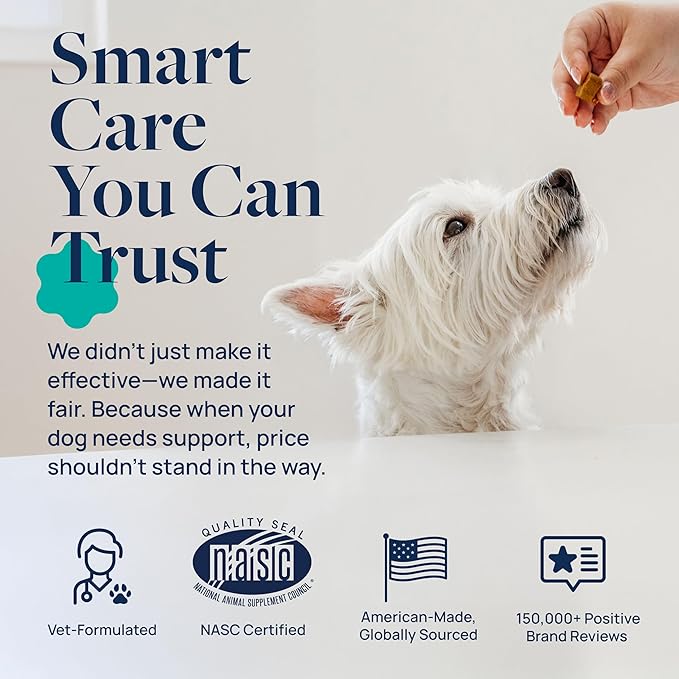 Veterinary Formula Gut Health Supplement for Dogs – Vet-Formulated Probiotic Chews with Digestive Enzymes & Fiber – Smart Vitality Support Digestive Health, Gut Balance & Stool Quality, 120 Soft Chews