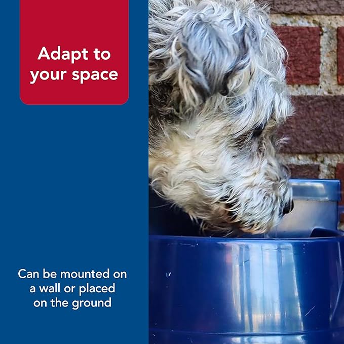 Coastal Pet Bergan Auto-Wata - Outdoor Dog & Cat Water Dispenser - Automatic Water Bowl for Pets - Made from Durable, BPA-Free Plastic - Self-Watering Cat & Dog Bowl - Navy, 48 Ounces