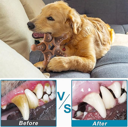 NEZIN Dog Chew Toys for Aggressive Chewers, 4 Pack Indestructible Dog Toys with Tough Nylon, Chew Toy Gift for Dogs of All Breed Sizes