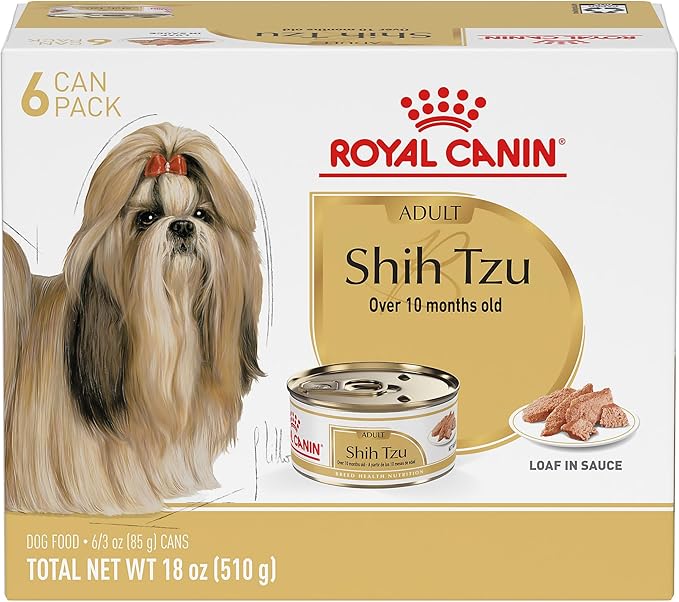 Royal Canin Breed Health Nutrition Shih Tzu Adult Loaf in Sauce Dog Food, 3 oz (Pack of 6)