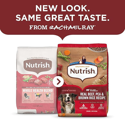Nutrish Rachael Ray Adult Dry Dog Food Real Beef, Pea & Brown Rice Recipe, 13 lb. Bag