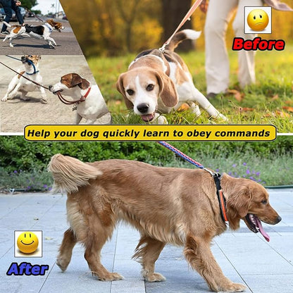 Prong Collar for Dogs, Reflective Covered Dog Spike Pinch Collar, Adjustable Dog Training Collar with Quick Release Buckle for Small Medium Large Dogs (M Size)
