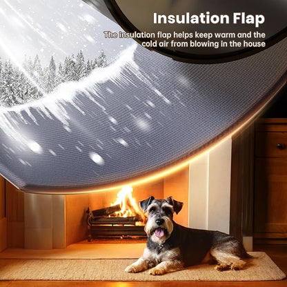 3-Flap Dog Door, Doggy Door, Doggie Door, Cat Door for Install in Interior and Exterior Doors, Insulation Flap, 2 Magnetic Flaps, Closing Panel, Never Rust, for Pets Up to 45lb