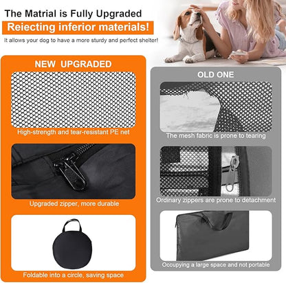 Dog Cat Playpen,Portable Pet Puppy Playpen,Rabbit Puppy Dog Play Pen for Indoors,Dogs Tent for Indoor Cats,Kitten Playpen,Collapsible Small Cats Crate Cage for Small Dogs with Carrying Case(Grey, M)