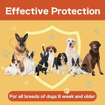 Flea and Tick Prevention for Dogs, Flea and Tick Treatment for Large Dog, Flea & Tick Control, 45-88 Pounds, 6 Doses